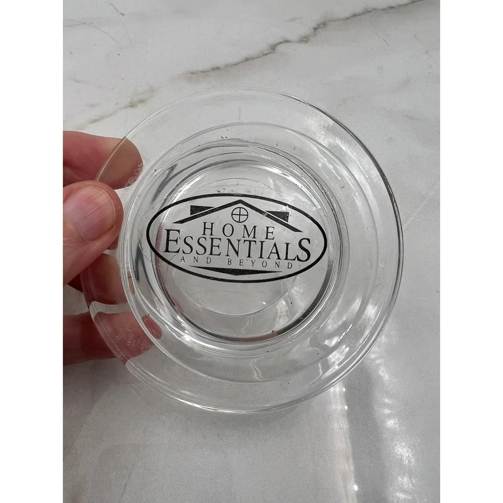 Home Essentials Clear Glass Mini Butter Dish Lid Individual Server Domed Cloche